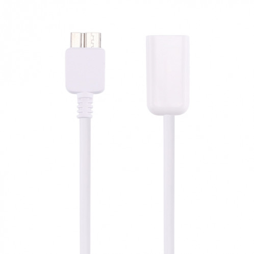 21cm Micro USB 3.0 Mâle vers USB 2.0 Femelle Câble Adaptateur Convertisseur OTG, 21 cm Micro USB 3.0 Mâle vers USB 2.0 Femelle OTG Convertisseur Câble Adaptateur (Blanc) SH2258853-04