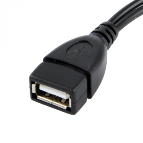 Câble USB AF vers Micro USB 3.0 + Micro USB 2.0 pour Galaxy Note III / N9000, Longueur: 20 cm (Noir) SH24581700-04