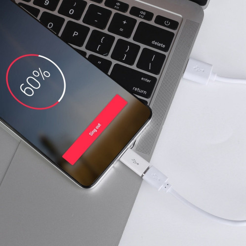 Adaptateur de convertisseur USB-C / Type-C 3.1 mâle vers micro USB femelle, longueur: 3 cm, Adaptateur convertisseur USB-C / Type-C 3.1 mâle vers micro USB femelle, longueur: 2,5 cm (blanc) SH285W206-07