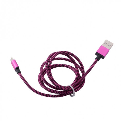 Câble de données / chargeur de type micro USB vers USB 2.0 tissé de 1 m, Pour Samsung, HTC, Sony, Lenovo, Huawei et autres smartphones (violet) SH481P1224-06