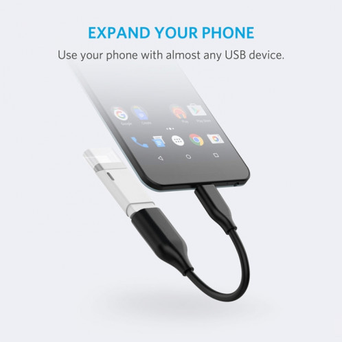 Câble OTG USB-C / Type-C 3.1 mâle vers USB 3.0 femelle, longueur: 19 cm, Câble OTG USB-C / Type-C 3.1 mâle vers USB 3.0 femelle, longueur: 19 cm (noir) SH932B558-07