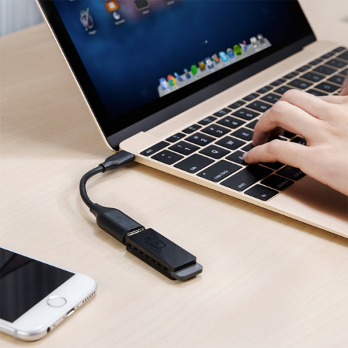 Câble OTG USB-C / Type-C 3.1 mâle vers USB 3.0 femelle, longueur: 19 cm, Câble OTG USB-C / Type-C 3.1 mâle vers USB 3.0 femelle, longueur: 19 cm (noir) SH932B558-07