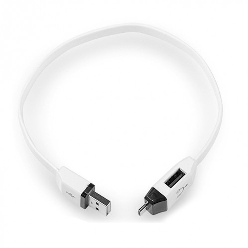 OTG-Y-01 USB 2.0 Mâle vers Micro USB Mâle + USB Femelle Câble de données de charge OTG pour téléphones / tablettes Android avec fonction OTG, longueur: 30 cm (blanc) SH821W1776-07