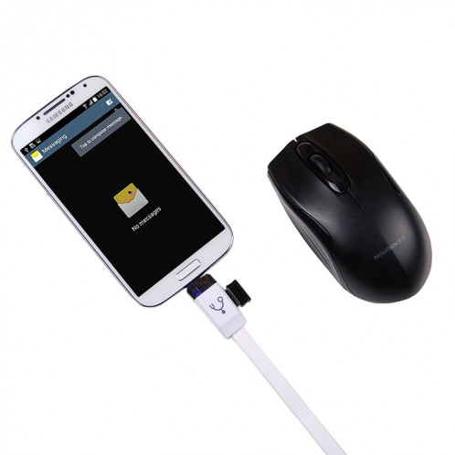 OTG-Y-01 USB 2.0 Mâle vers Micro USB Mâle + USB Femelle Câble de données de charge OTG pour téléphones / tablettes Android avec fonction OTG, longueur: 30 cm (blanc) SH821W1776-07