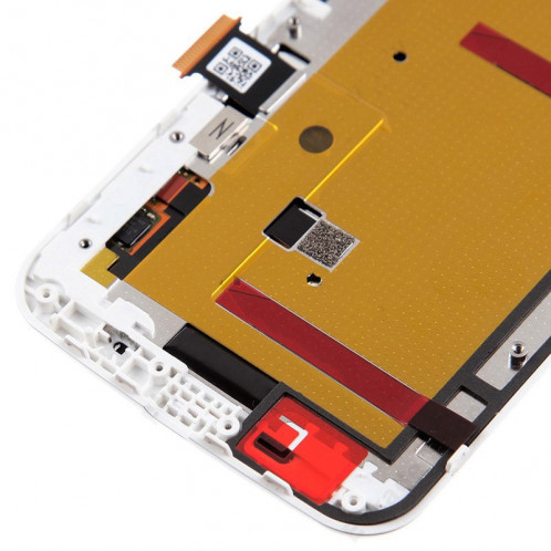 3 en 1 (LCD + Frame + Touch Pad) Assembleur de numériseur pour Motorola Moto G (2e génération) (Blanc) S3106W1385-09