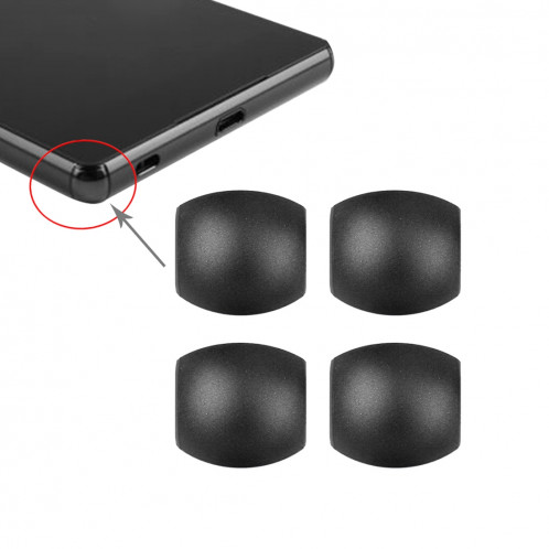4 PCS iPartsBuy Remplacement des bords de lunette avant pour Sony Xperia Z3 (Noir) S4551B1247-04