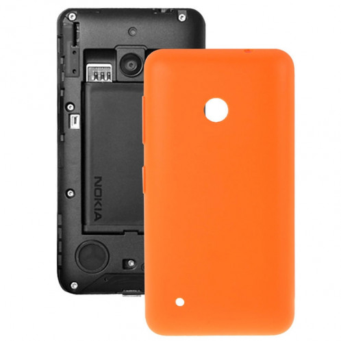 Couverture arrière de batterie en plastique couleur unie pour Nokia Lumia 530 / Rock / M-1018 / RM-1020 (Orange) SC589E452-04