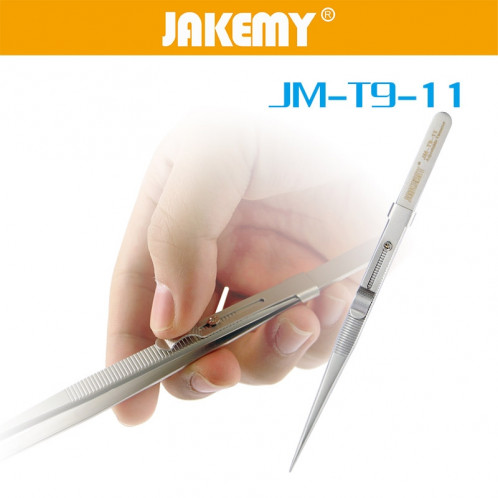 JAKEMY JM-T9-11 Brucelles droites ajustables (Argent) SJ213S699-09