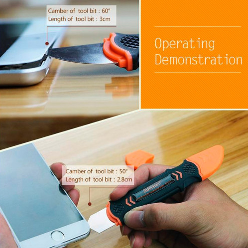 JAKEMY JM-OP12 Flexible Double-extrémité Ouverture En Métal Outil Pour Samsung / iPhone / iPad / Ordinateur Portable / Tablet PC SJ52331013-09