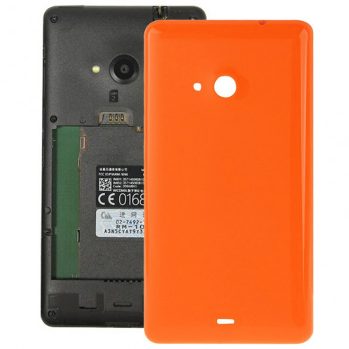 Remplacement lisse de couverture de logement arrière en plastique lisse pour Microsoft Lumia 535 (orange) SR055E1206-05