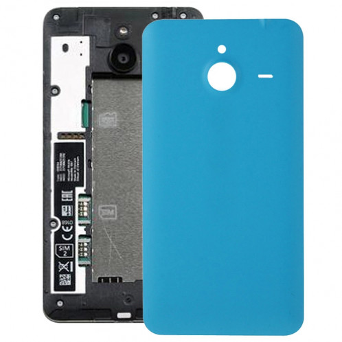 Remplacement de couverture de logement arrière en plastique givré de surface pour Microsoft Lumia 640XL (bleu) SR056L772-05