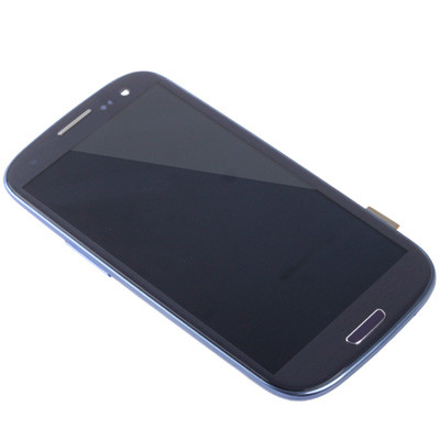 iPartsAcheter pour Samsung Galaxy SIII / i9300 Original Écran LCD + Écran Tactile Digitizer Assemblée avec Cadre (Bleu Marine) SI114L1318-06