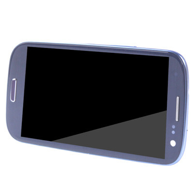 iPartsAcheter pour Samsung Galaxy SIII / i9300 Original Écran LCD + Écran Tactile Digitizer Assemblée avec Cadre (Bleu Marine) SI114L1318-06