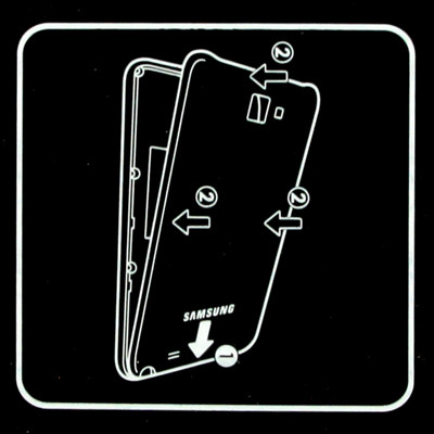 Couverture arrière de remplacement d'origine pour Samsung Galaxy Note / i9220 / N7000 (noir) SC353L1814-05