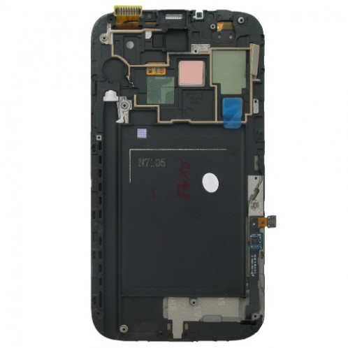 iPartsAcheter pour Samsung Galaxy Note II / N7105 Écran LCD Original + Écran Tactile Digitizer Assemblée avec Cadre (Gris) SI03761663-06