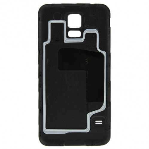 iPartsAcheter pour Samsung Galaxy S5 / G900 Couvercle de porte de boîtier de batterie en plastique d'origine avec fonction imperméable à l'eau (Noir) SI678B1573-05