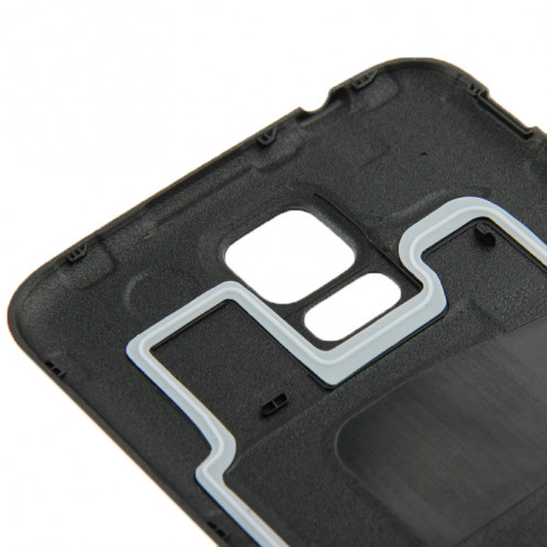 iPartsAcheter pour Samsung Galaxy S5 / G900 Couvercle de porte de boîtier de batterie en plastique d'origine avec fonction imperméable à l'eau (Noir) SI678B1573-05
