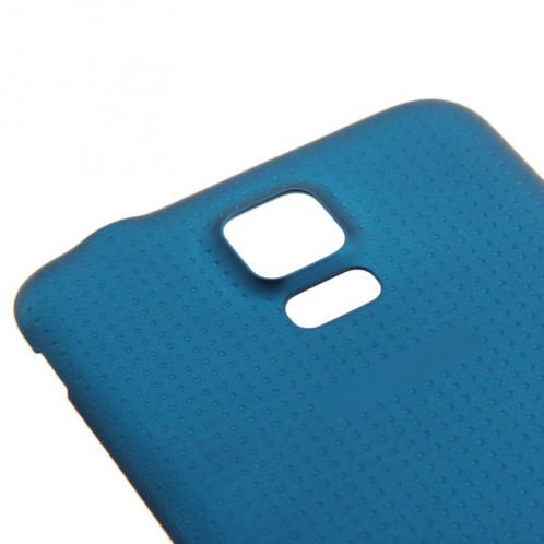 iPartsAcheter pour Samsung Galaxy S5 / G900 Couvercle de porte de boîtier de batterie en plastique d'origine avec fonction étanche (bleu) SI678L1139-05
