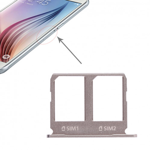 2 Plateau de carte SIM pour Galaxy S6 (Gold) SH695J784-06