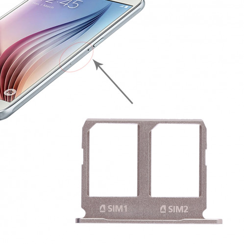 2 Plateau de carte SIM pour Galaxy S6 (Gold) SH695J784-06