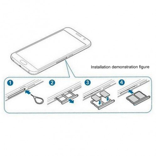 Double plateau à cartes pour Samsung Galaxy S6 SD06951530-06