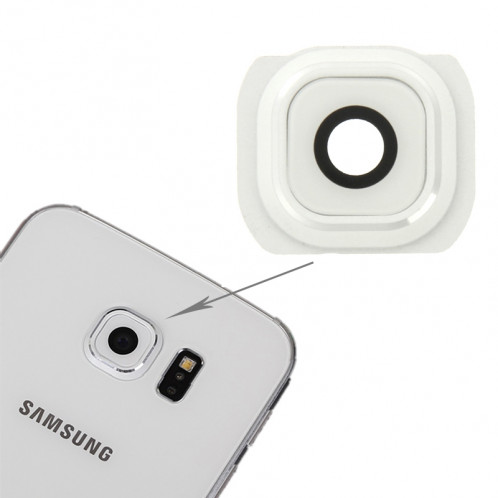 iPartsAcheter pour Samsung Galaxy S6 Original Coque Arrière de la Caméra (Blanc) SI696W1546-04