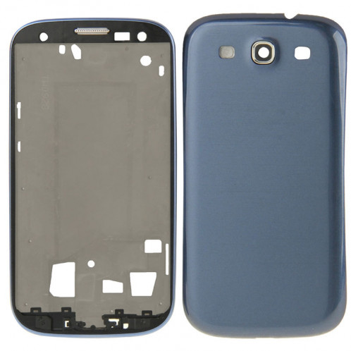 iPartsBuy pleine couverture de la plaque frontale pour Samsung Galaxy SIII LTE / i9305 (bleu) SI538L1843-07