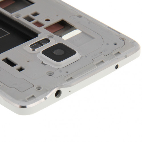 iPartsBuy Remplacement de la couverture de logement complet (logement avant cadre LCD cadre lunette + cadre médian Bazel plaque arrière logement de lentille de caméra de remplacement) pour Samsung Galaxy Note 4 / SI162W334-09