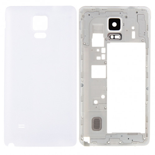 iPartsBuy Remplacement complet de la couverture du logement (Cadre central Bazel Plaque arrière Logement de l'appareil photo + Remplacement de la couverture arrière de la batterie) pour Samsung Galaxy Note 4 / SI163W1445-09