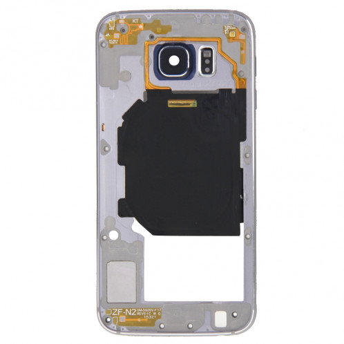 iPartsBuy Retour Plaque Boîtier Caméra Lens Remplacement du Panneau avec des Touches Latérales et Buzzer Ringer Haut-Parleur pour Samsung Galaxy S6 / G920F (Gris) SI179H1865-09