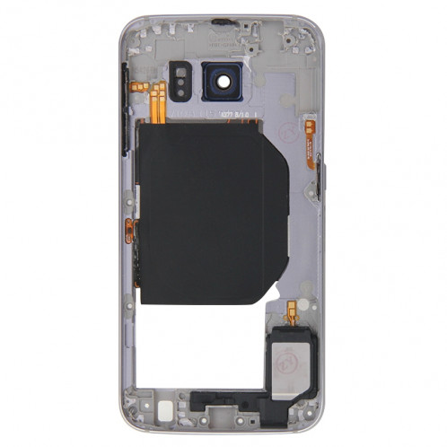 iPartsBuy Retour Plaque Boîtier Caméra Lens Remplacement du Panneau avec des Touches Latérales et Buzzer Ringer Haut-Parleur pour Samsung Galaxy S6 / G920F (Gris) SI179H1865-09