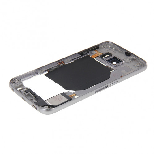 iPartsBuy Retour Plaque Boîtier Caméra Lens Remplacement du Panneau avec des Touches Latérales et Buzzer Ringer Haut-Parleur pour Samsung Galaxy S6 / G920F (Gris) SI179H1865-09