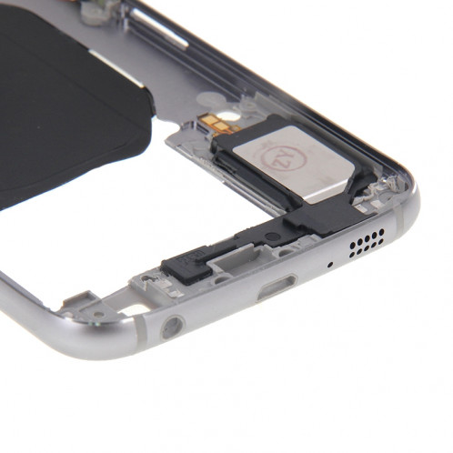 iPartsBuy Retour Plaque Boîtier Caméra Lens Remplacement du Panneau avec des Touches Latérales et Buzzer Ringer Haut-Parleur pour Samsung Galaxy S6 / G920F (Gris) SI179H1865-09
