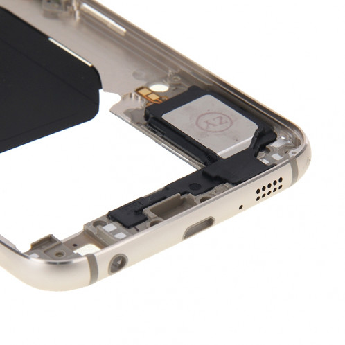 iPartsBuy Retour Plaque Boîtier Caméra Lens Remplacement du Panneau avec des Touches Latérales et Buzzer Ringer Haut-Parleur pour Samsung Galaxy S6 / G920F (Gold) SI179J681-09
