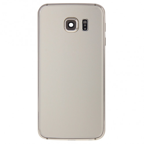 iPartsBuy Remplacement de la couverture de logement complet (panneau de lentille de logement de la plaque arrière + remplacement de la couverture arrière de la batterie) pour Samsung Galaxy S6 / G920F (Gold) SI180J801-09