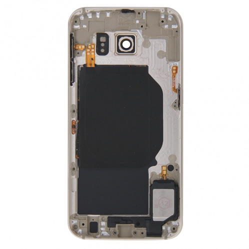 iPartsBuy Remplacement de la couverture de logement complet (panneau de lentille de logement de la plaque arrière + remplacement de la couverture arrière de la batterie) pour Samsung Galaxy S6 / G920F (Gold) SI180J801-09