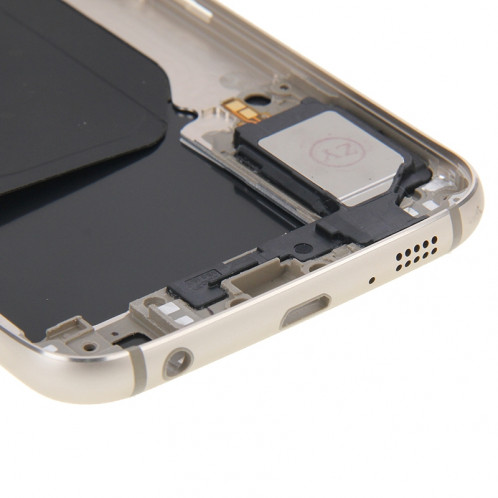 iPartsBuy Remplacement de la couverture de logement complet (panneau de lentille de logement de la plaque arrière + remplacement de la couverture arrière de la batterie) pour Samsung Galaxy S6 / G920F (Gold) SI180J801-09