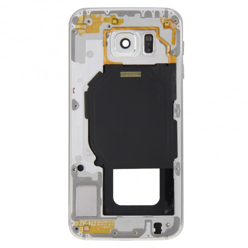 iPartsBuy Remplacement de la couverture de logement complet (boîtier avant LCD cadre lunette + logement de la plaque arrière logement de la lentille de remplacement de la caméra) pour Samsung Galaxy S6 / G920F (blanc) SI181W1502-09