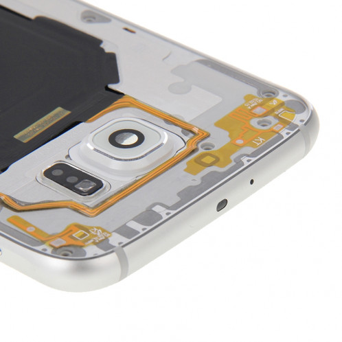 iPartsBuy Remplacement de la couverture de logement complet (boîtier avant LCD cadre lunette + logement de la plaque arrière logement de la lentille de remplacement de la caméra) pour Samsung Galaxy S6 / G920F (blanc) SI181W1502-09