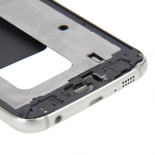 iPartsBuy Remplacement de la couverture de logement complet (boîtier avant LCD cadre lunette + logement de la plaque arrière logement de la lentille de remplacement de la caméra) pour Samsung Galaxy S6 / G920F (blanc) SI181W1502-09
