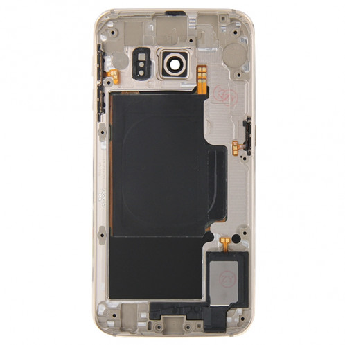 iPartsAchet couvercle du boîtier complet (plaque de logement arrière de la lentille de la caméra + panneau arrière de la batterie) pour Samsung Galaxy S6 Edge / G925 (Gold) SI192J937-09