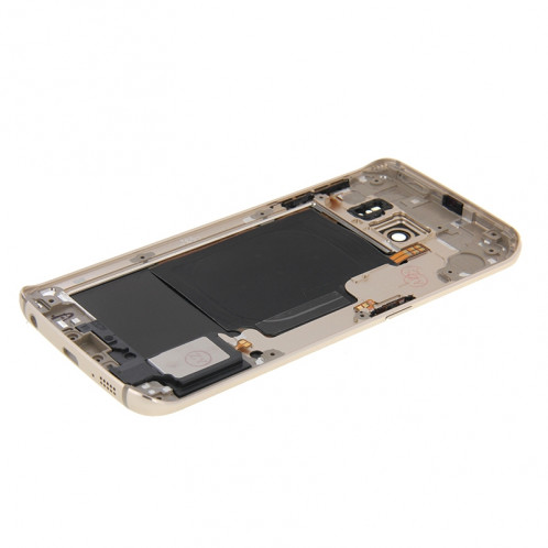 iPartsAchet couvercle du boîtier complet (plaque de logement arrière de la lentille de la caméra + panneau arrière de la batterie) pour Samsung Galaxy S6 Edge / G925 (Gold) SI192J937-09