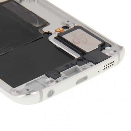 iPartsBuy Couvercle du boîtier complet (face arrière du boîtier de la lentille de la caméra + couvercle arrière de la batterie) pour Samsung Galaxy S6 Edge / G925 (blanc) SI192W1983-09