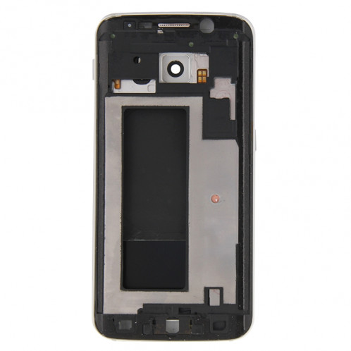 iPartsAchet couvercle du boîtier complet (boîtier avant LCD cadre lunette + plaque arrière boîtier de la caméra lentille + couvercle arrière de la batterie) pour Samsung Galaxy S6 Edge / G925 (blanc) SI193W1609-09
