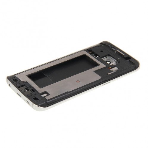 iPartsAchet couvercle du boîtier complet (boîtier avant LCD cadre lunette + plaque arrière boîtier de la caméra lentille + couvercle arrière de la batterie) pour Samsung Galaxy S6 Edge / G925 (blanc) SI193W1609-09
