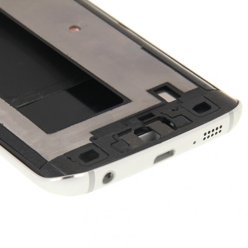 iPartsAchet couvercle du boîtier complet (boîtier avant LCD cadre lunette + plaque arrière boîtier de la caméra lentille + couvercle arrière de la batterie) pour Samsung Galaxy S6 Edge / G925 (blanc) SI193W1609-09