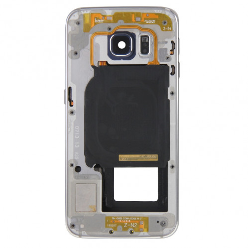 iPartsBuy Couvercle du boîtier complet (boîtier avant LCD cadre lunette + plaque arrière logement caméra lentille panneau) pour Samsung Galaxy S6 Edge / G925 (gris) SI195H804-09