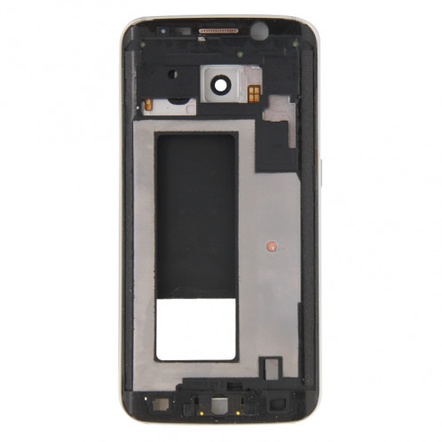 iPartsBuy Couvercle du boîtier complet (boîtier avant LCD cadre lunette + plaque arrière logement caméra lentille) pour Samsung Galaxy S6 Edge / G925 (argent) SI195S1038-09