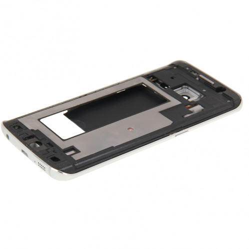 iPartsBuy Couvercle du boîtier complet (boîtier avant LCD cadre lunette + plaque arrière logement caméra lentille) pour Samsung Galaxy S6 Edge / G925 (argent) SI195S1038-09