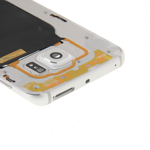 iPartsBuy Couvercle du boîtier complet (boîtier avant LCD cadre lunette + plaque arrière logement caméra lentille) pour Samsung Galaxy S6 Edge / G925 (argent) SI195S1038-09